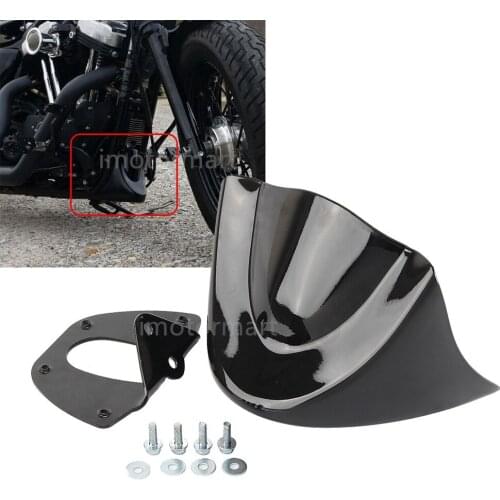 Motocross Motorcycle Motorbike Mudguard Gloss Black Lower Front Chin Spoiler Air Dam Fairing Cover For Harley Dyna 2006-2017