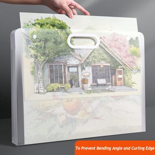 Large A2 Paper Organizer Document Case Portable Drawing Paper Holder Waterproof Case For Documents