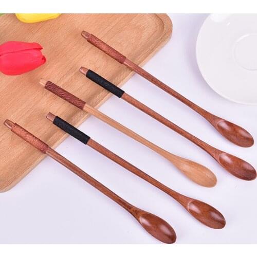 Wooden Spoon Bamboo Kitchen Cooking Utensil Tool Soup Teaspoon Catering Kids Kitchenware For Rice Soup