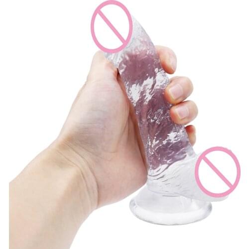GaGu 6 Inch Jelly Dildo Realistic Huge Artificial Penis Soft Thick Cock for Adult Sex Products Erotic Sex Toys for Woman Lesbian