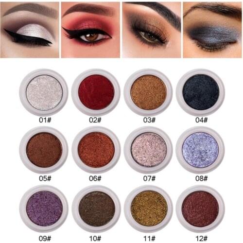 HANDAIYAN Fashion Makeup Matte Eye Shadow Powder Metallic Diamond Eyeshadow Long Lasting Shimmer Professional Eye Cosmetic Tools