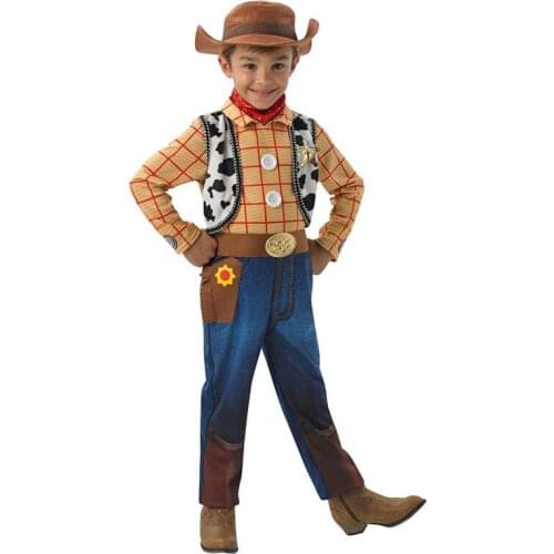 Halloween Woody Role Play Cowboy Costume Jumpsuits Hat Woody Cosplay Costumes Kids Buzz Lightyear Costumes For Kids Fancy Dress