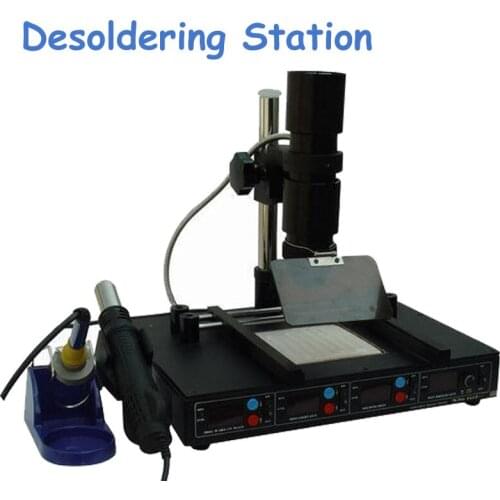 Infrared BGA Desoldering Station Preheating Stations Heat Gun Soldering Iron Multifunction Welding Tools T862D