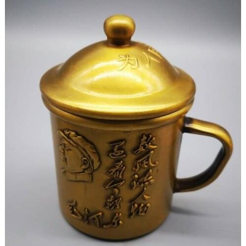 China brass great leader Mao Zedong cup crafts statue