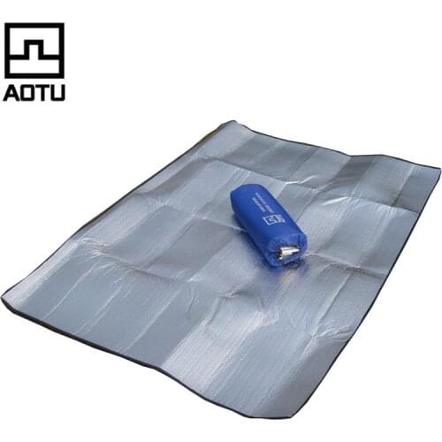 Bump 200*150 & 200*200double -sided aluminum foil moisture pad mat picnic mat with outer tent AT6218