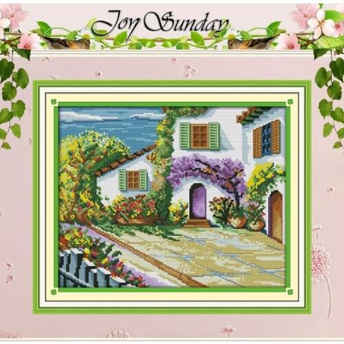 The Beautiful Courtyard Counted Cross Stitch 11CT 14CT Cross Stitch Set Wholesale Scenery Cross-stitch Kit Embroidery Needlework
