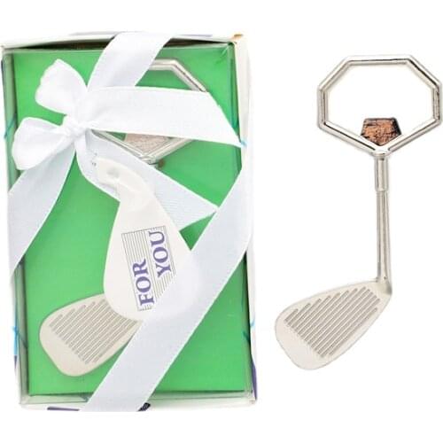 Creative Golf Club Shape Beer Bottle Opener Zinc Alloy Silver Party Gifts Opener Tools Wedding Gifts for Guests Kitchen Gadgets