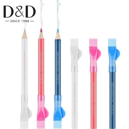 3Pcs Sewing Chalk Temporary Marking Fabric Marker Pen Pencil Dressmaker Tailors Chalk for Fabric Leather DIY Sewing Tools