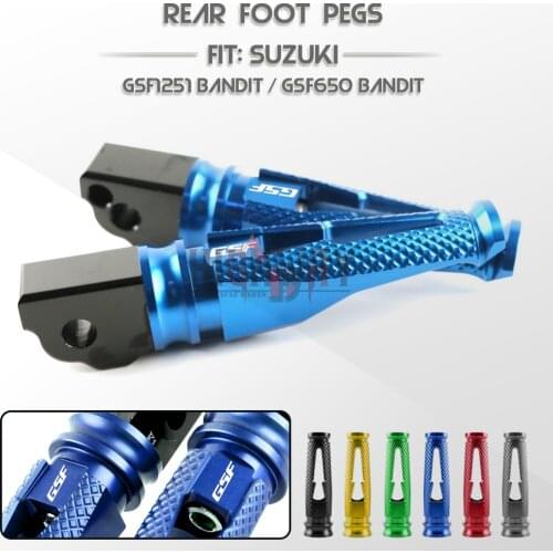 Motorcycle CNC Aluminum Rear Passenger Footrests Foot Rests Foot Pegs For SUZUKI GSF 1250 GSF 650 Bandit GSF1250 GSF650
