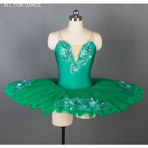 New arrival Green Pre-professional Ballet Tutu Girl & Women Stage Performance ballet tutu Ballerina dance costume BLL055