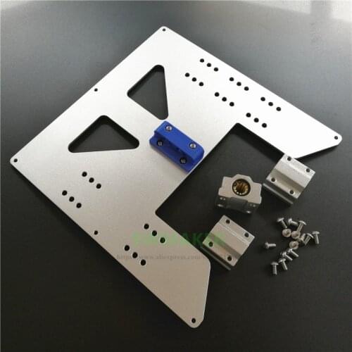 Upgrade Y Carriage Anodized Aluminum Plate with Belt Holder +Igus Drylin RJ4JP-01-08 block kit for Anet A8 A6 3D Printer