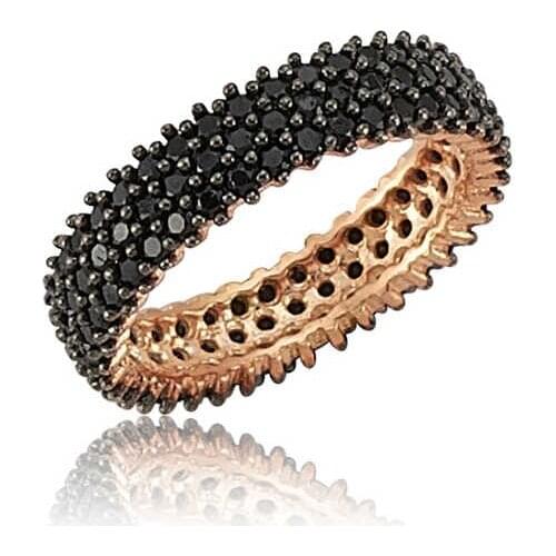 Original silver , Three Rows Black Full Tour Wedding Annulus , Ring, Good Quality and Affordable Full Tour, rings Types