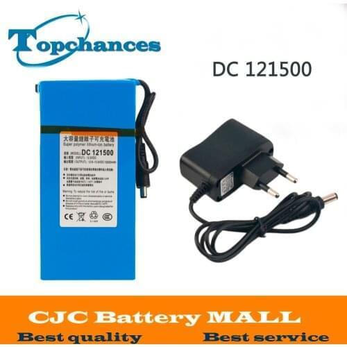 High Quality Newest Super Rechargeable Portable Lithium-ion Battery DC 12V Strong 15000mAh DC121500 With Plug