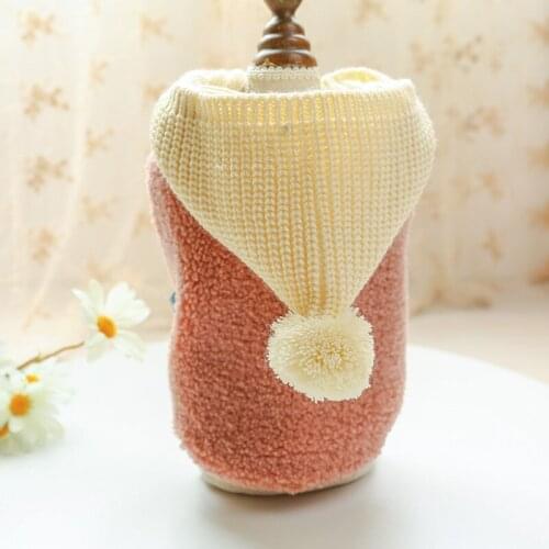 Pet Hoodies Jacket Dog Clothes Fleece Winter Warm Thickening Dog Vest Cat Clothing For Small Dogs Comfortable And Soft Pets Coat