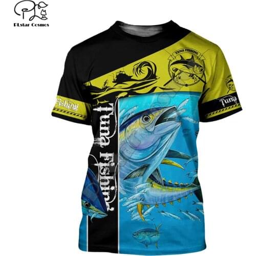 PLstar Cosmos Tuna Fishing New Fashion Men/Women Animal T-shirt 3D Print Stylish Summer Beautiful Fish Tshirt Brand Tops Style-3