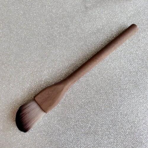 Solid wood walnut large retro blush brush