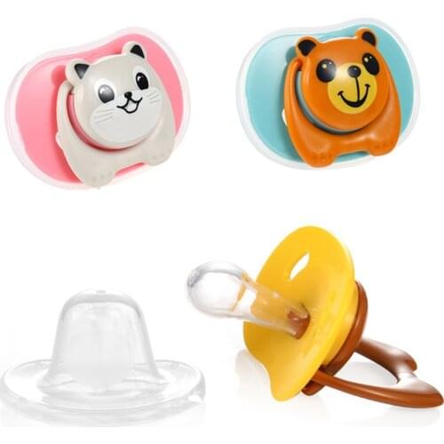 Silicone cute nipple fake pacifier baby pacifier cartoon animal child Pacy orthodontic nipple teether baby pacifier care