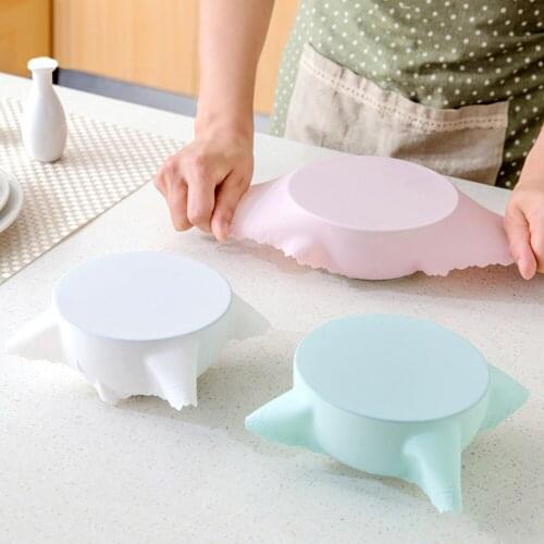 23cm x 23cm Bowl Lid Silicone Plastic Wrap Cover Microwave Oven Refrigerator Fresh Bowl Seal
