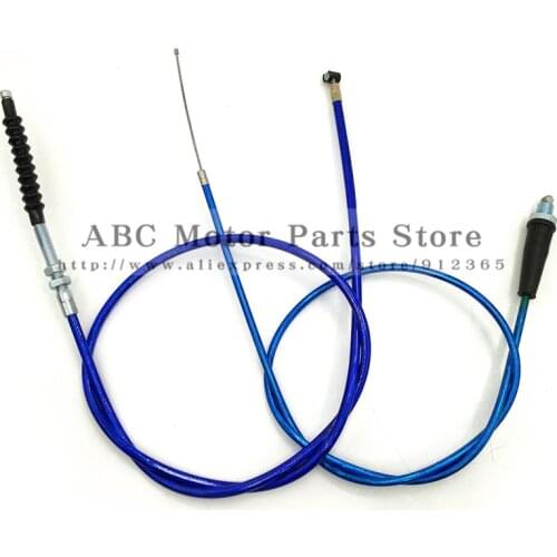 Blue Throttle Clutch Cable For Chinese Pit Dirt Motor Bike Motorcycle XR50 CRF50 CRF70 KLX 110 125 SSR TTR BBR Horizontal Engine