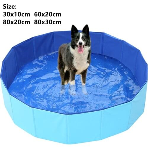 Foldable Pet Swimming Pool Dog Cat Bath Bed Wash Pond Large Small Dog Swim Bathtub Summer Pool Cooling Mat for Outdoor Indoor
