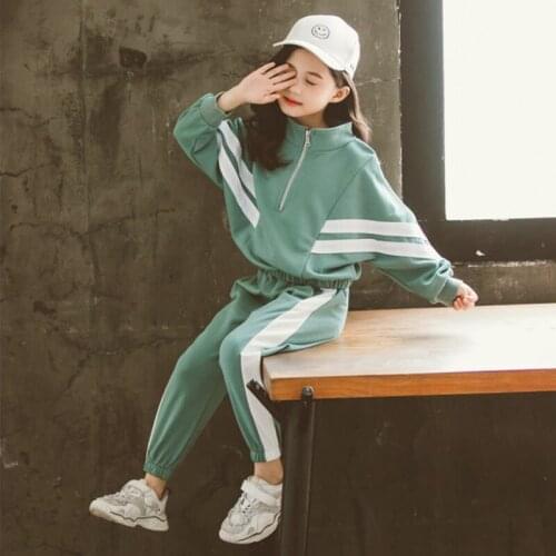 Kids Clothes Set Casual Sports Teen Girls Tracksuits Spring 2pcs Children Clothing Suits 8 10 12 year Cotton Girls Clothes