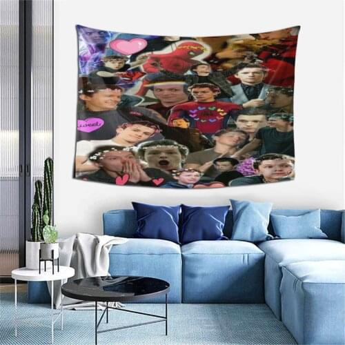 Tom Holland Cute Funny Pattern Blanket Tapestry Printed Rectangular Home Decor Wall Hanging Style