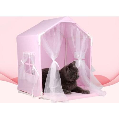 Dog House Four Seasons Universal Cat Tent Comfortable Semi-closed princess pet bed Top Quality Removable House For Cats