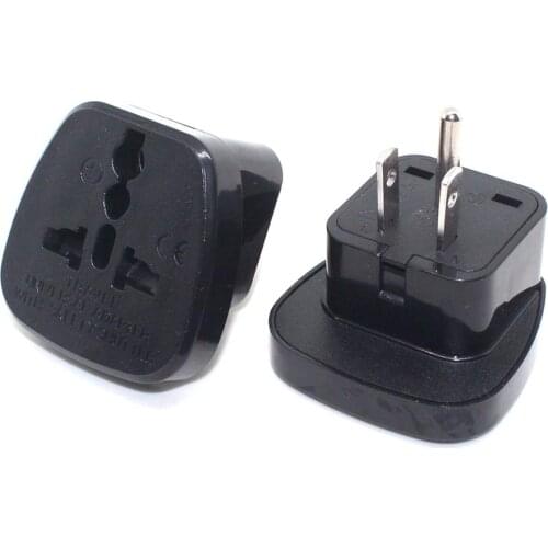 Universal American AU EU UK swiss italy to US travel adapter plug Japan Canada Thailand Electrical power convert plug Type B