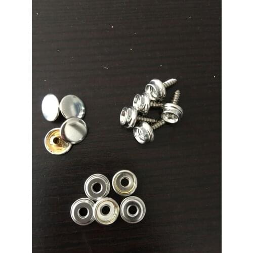 100 Set PRYM 15mm YACHT CARAVAN SNAP FASTENERS WITH SCREWS PRESS STUDS BUTTON 3 PART