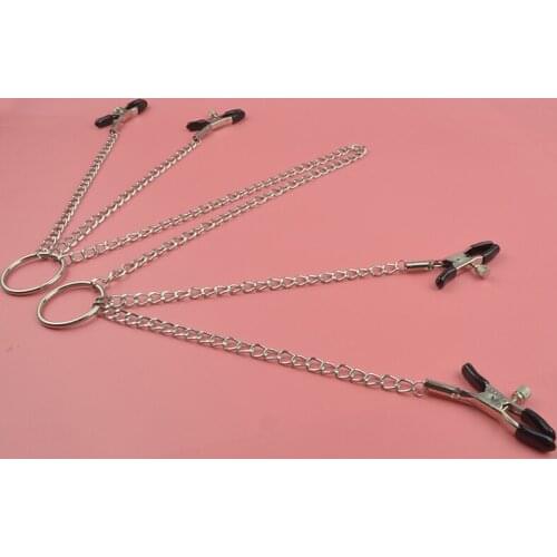 Clamps Bondage with 4 Breast Clips Great Restraint Tool for Couples SM Sex Games Toys for Adults