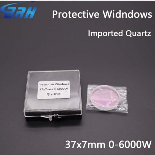 10Pcs/lotLaser Protective Windows/Lens 37*7mm 6kw-8kw Imported Quartz for Precitec Raytools WSX Procutter Fiber Laser Head