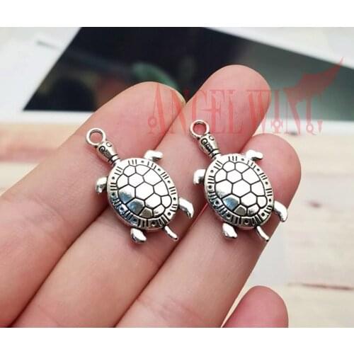 20pcs/lot--30x16mm, tortoise chams, Antique silver plated sea turtle charms,DIY supplies, Jewelry accessories