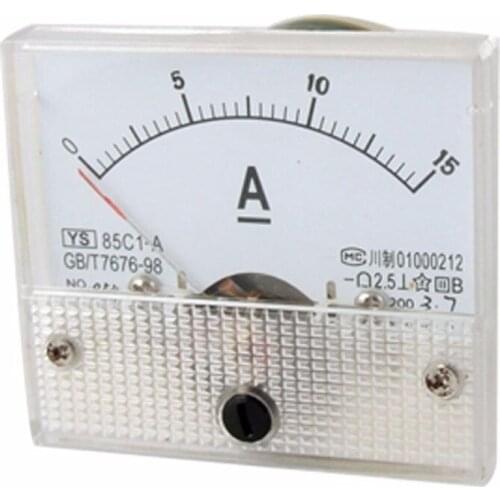 85C1 DC 0-15A Class 2.5 Accuracy Panel Mounted Analog Ammeter