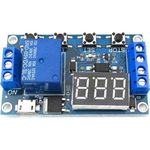 5V Micro USB Digital LED Trigger Automation Delay Cycle Timer Control Switch Relay Module Display