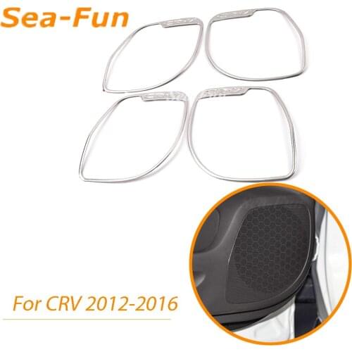 For Honda CRV CR-V 2012 2013 2014 2015 2016 Car Speaker Audio Horn Sticker Cover Trim Interior Accessories Stainless Steel