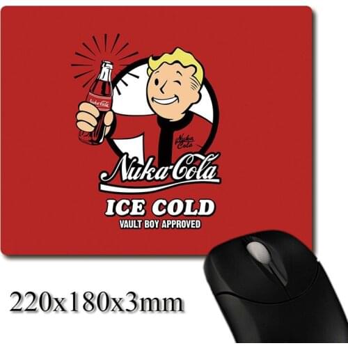 Classic vault boy and nuka cola CG printed Heavy weaving anti-slip rubber pad office mouse pad Coaster Party favor 220x180x3mm