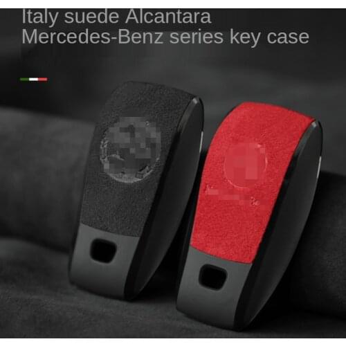 Alcantara Leather Car Key Cover Case Shell for Mercedes Benz W222 W205 W213 Amg C Gle Glc 2017 E Class 2018 S class Accessories