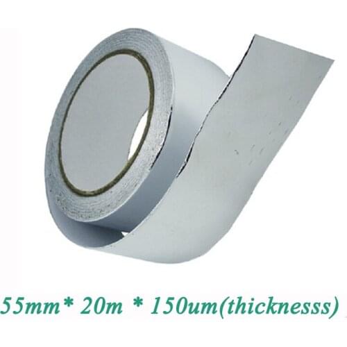 Aluminum Foil tape bit width 55mm*20m*0.15mm high Temp Resistant adhesive tape Shielding Tape