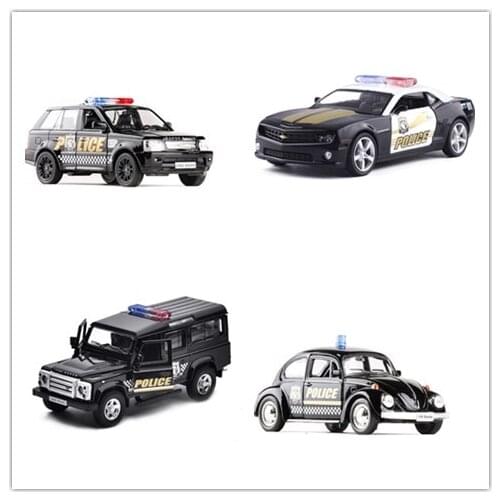 1:36 Scale RMZ City Classical Police Toy Car Racing Car SUV Diecast Metal Car Alloy Pull Back Model Toy Cars Kid Gift Collection
