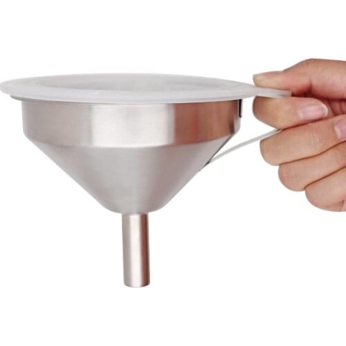 Stainless Steel Honey Funnel with Detachable Filter Beekeeping Tools Plate Strainer Fiber Net Beekeeping Supplies Tools