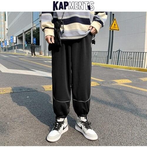 KAPMENTS Men Designer Harajuku Streetwear Sweatpants 2021 Mens Korean Fashion Vintage Causal Joggers Man Sweat Hip Hop Pants 5XL