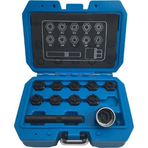 Wheel Nut Lock Key Screws Socket Set Anti-theft Removal Tool for Car Wheel U1JF