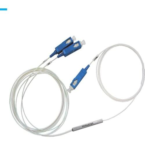 SC UPC 1X2 FTTH Fiber Optic Splitter FBT Optical Coupler 1x2 SC Singlemode simplex Steel Pipe plc optical splitter Free shipping