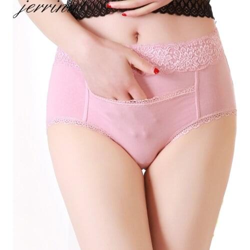 Jerrinut Sexy Physiological Warming Palace Underwear Waterproof Pockets Seamless cotton Panty Plus Size XL XXL XXXL XXXXL Pants