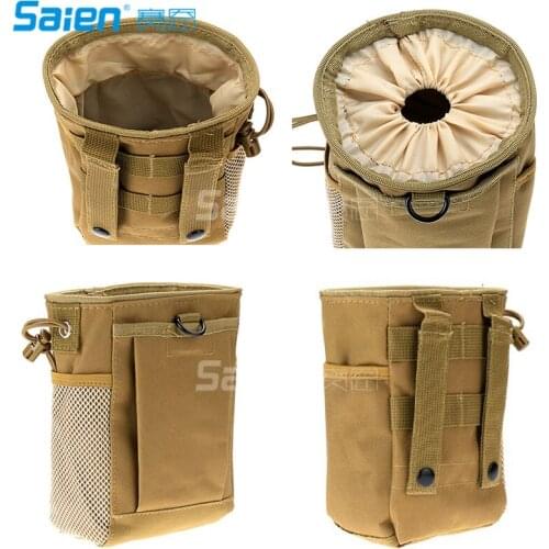 Tactical Molle drawstring Magazine Dump Pouch, Adjustable Belt Utility fanny hip holster Bag Outdoor Ammo Pouch