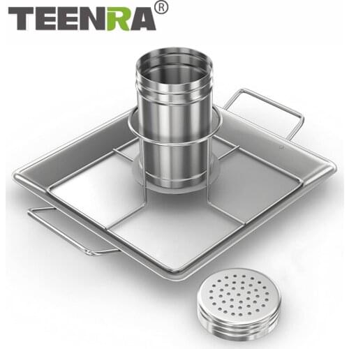 TEENRA Stainless Steel Chicken Roasting Rack BBQ Beer Chicken Holder Non-stick Vegetable Bakeware Outdoor Roast Chicken Grill