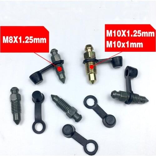 Motorcycle Bike Brake Braking Caliper Bleed Screw Nipple With Dust Cap M8 M10 Screw