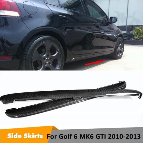 Carbon Fiber/PP Side Skirt Extension Body Apron Kits for VW Golf 6 MK6 GTI Car Sticker Spoiler 2010 2011 2012 2013