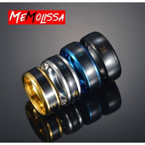 Temperature Mood Sensing Rings Intelligent Temperature Changing Color Smart Finger Ring