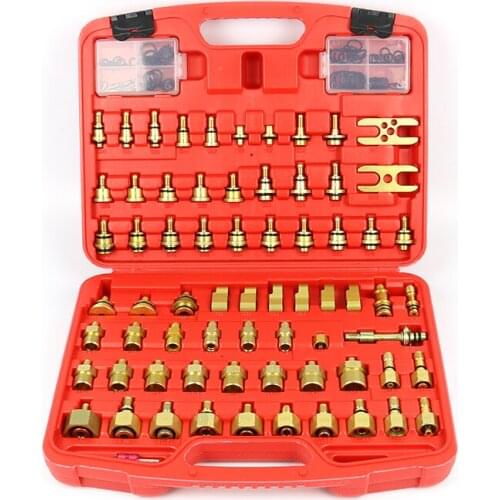 Universal A/C Leak Test Tool Leak Detector Repair Tool for Asian Car Air Conditioning Connector Adapter Set for AC System